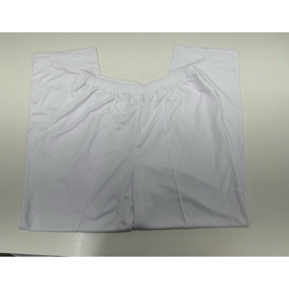 Anthony Richards Womens Pants Size 18 Misses White Knit OPP Pant Elastic Waist - Picture 1 of 12